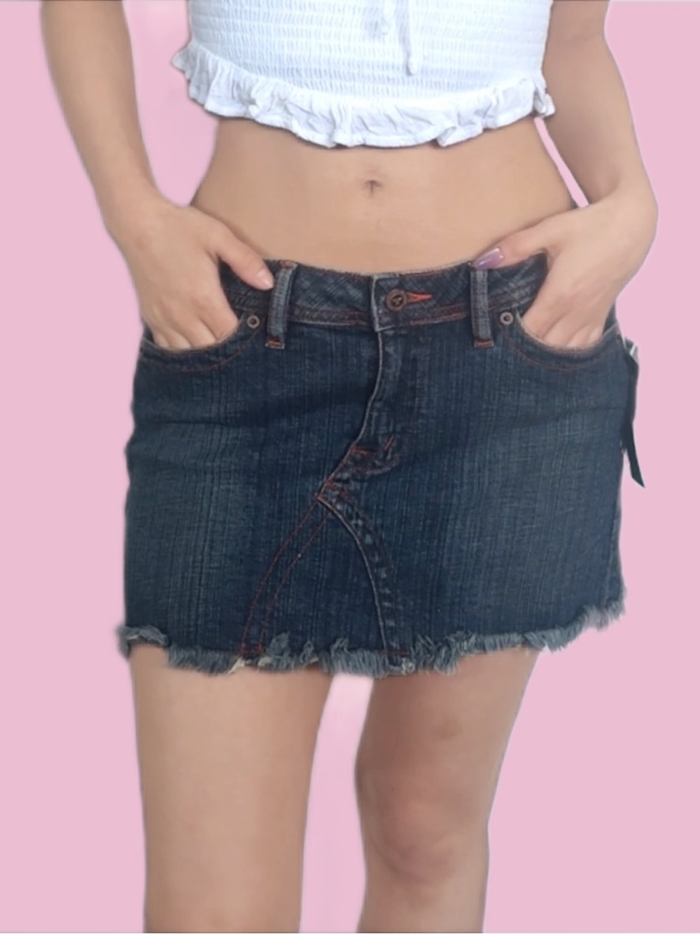 🐚 brand new vintage y2k rampage denim skirt